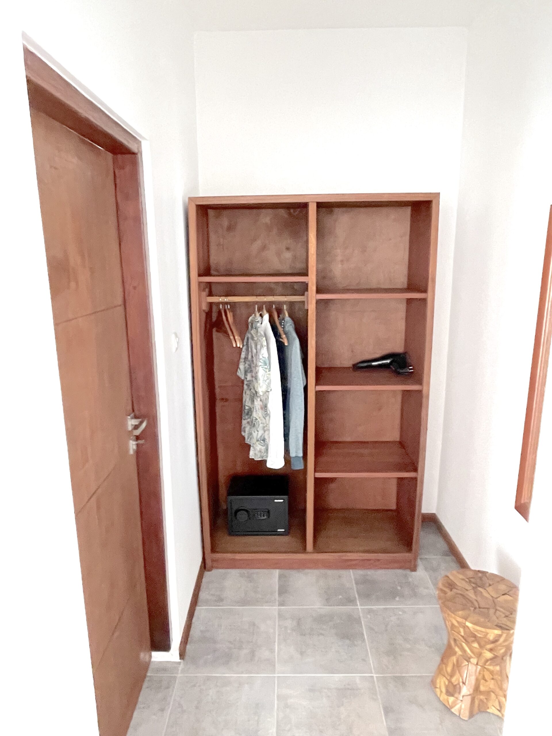 wardrobe including a safe box